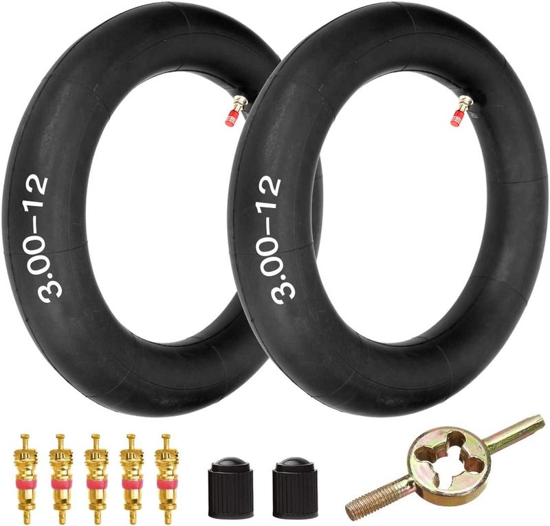 FVRITO 2.75 3.00-12 3.00X12 80/100-12 Inner Tube for XR CRF 50 70 KLX 110 KX60 DRZ110 DS80 JR80 RM50 RM60 TTR90 110E PW80 90-125cc Off Road Motocross Pit Dirt Bike 2 Pack - Image 1